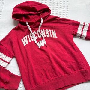 Red Wisconsin Hoodie • Size Youth Medium